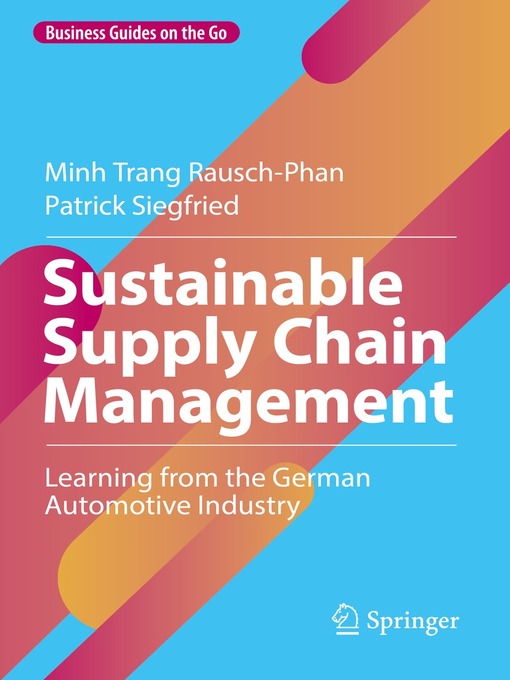 Title details for Sustainable Supply Chain Management by Minh Trang Rausch-Phan - Available